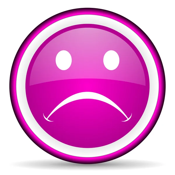 Cry violet glossy icon on white background — Stock Photo, Image