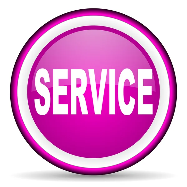 Servicio violeta icono brillante sobre fondo blanco — Foto de Stock