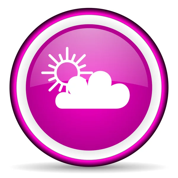 Tempo violeta brilhante ícone no fundo branco — Fotografia de Stock