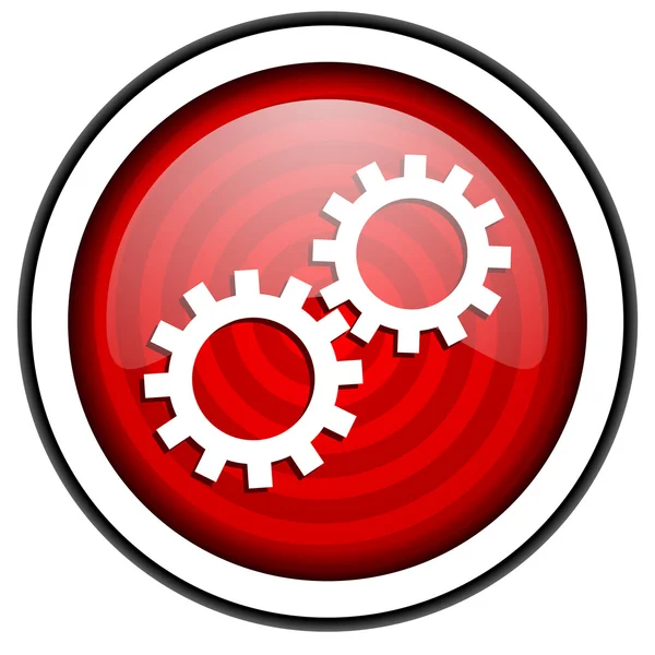 Redskap röda blanka ikonen isolerad på vit bakgrund — Stockfoto