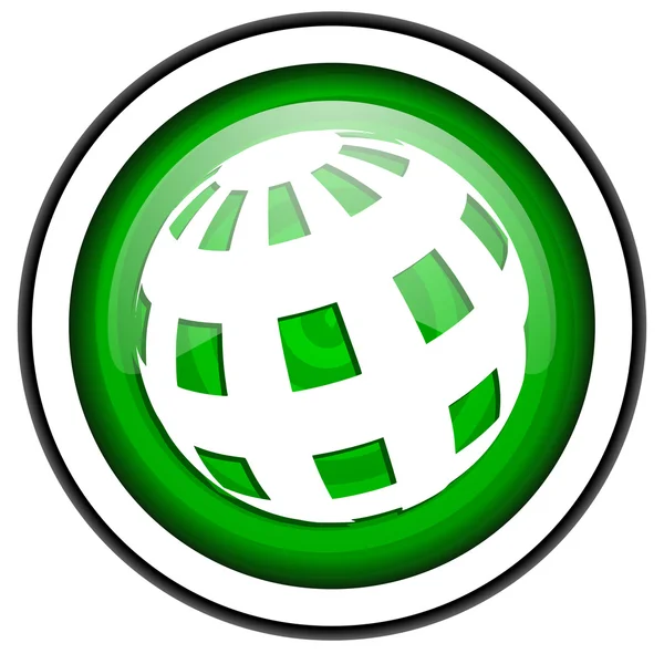 Jorden grön blank ikonen isolerad på vit bakgrund — Stockfoto