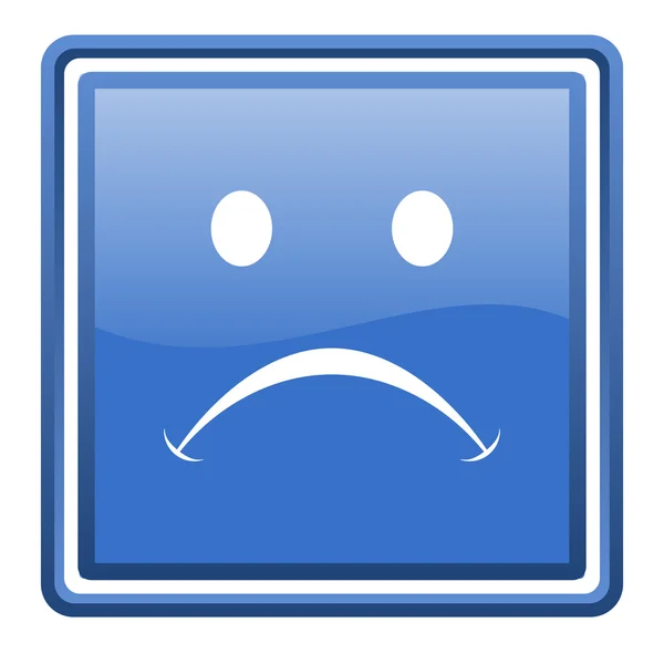 Cry blue glossy square web icon isolated — Stock Photo, Image