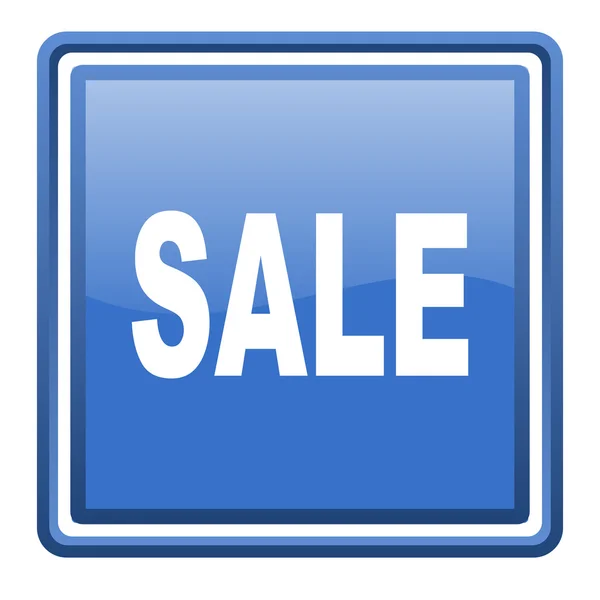 Sale blue glossy square web icon isolated — Stock Photo, Image