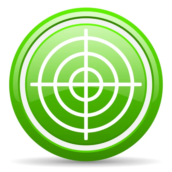 Target green glossy icon on white background — Stock Photo © alexwhite