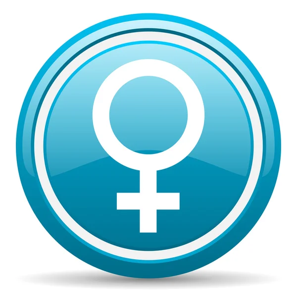 Sex blue glossy icon on white background — Stock Photo, Image