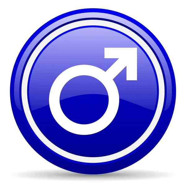 Sexo azul brilhante ícone no fundo branco — Fotografia de Stock