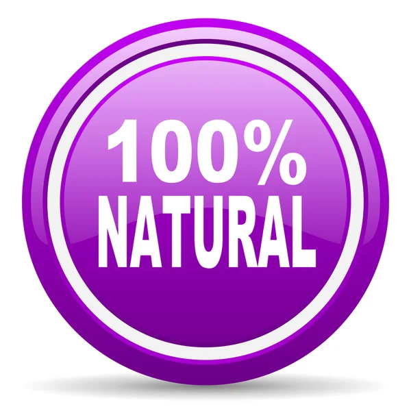 Natural icono violeta brillante sobre fondo blanco — Stockfoto