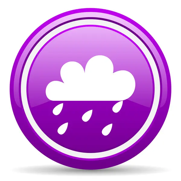 Pronóstico del tiempo violeta icono brillante sobre fondo blanco —  Fotos de Stock