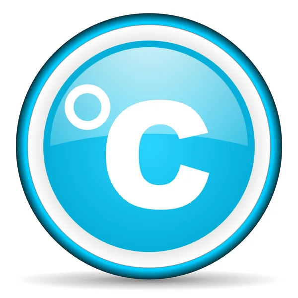 Celsius blue glossy icon on white background — Stock Photo, Image