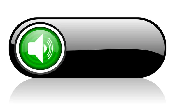 Volumen icono web negro y verde sobre fondo blanco —  Fotos de Stock