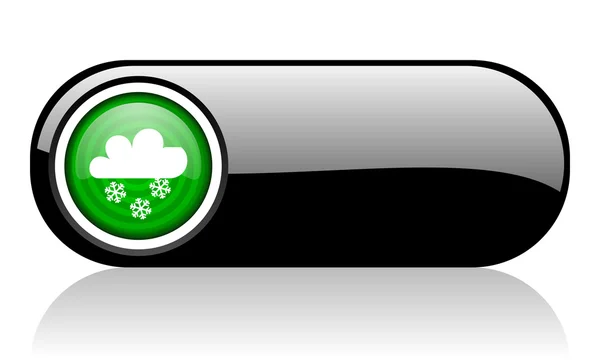 天气在白色背景上的黑色和绿色的 web 图标 — 图库照片