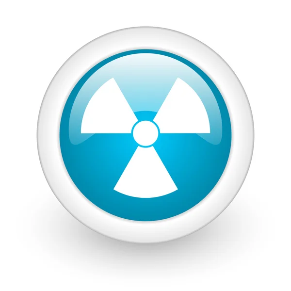 Radiation blue circle glossy web icon on white background — Stock Photo, Image