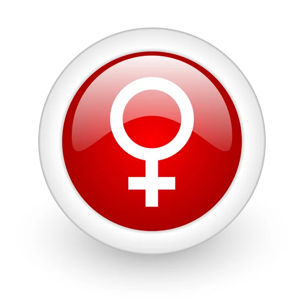 Sex red circle glossy web icon on white background — Stock Photo, Image