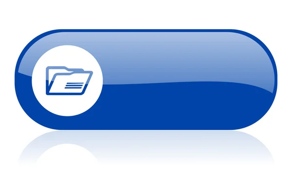 Folder blue web glossy icon — Stock Photo, Image