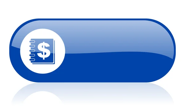 Dinero azul web icono brillante —  Fotos de Stock