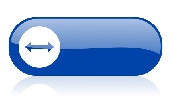 Mover flecha azul web brillante icono —  Fotos de Stock
