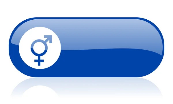 Seks niebieski WWW błyszczący ikona — Zdjęcie stockowe