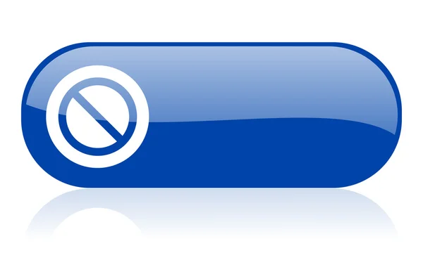 Acceso negado web azul icono brillante —  Fotos de Stock