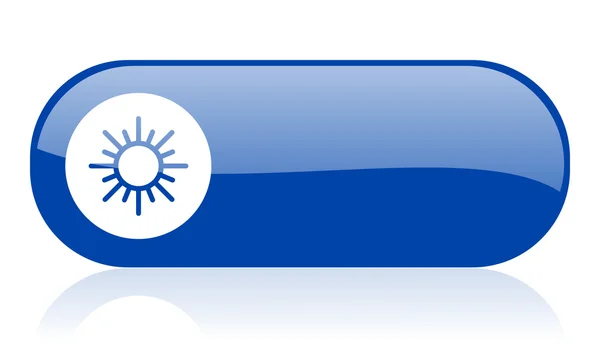 Słońce niebieski WWW błyszczący ikona — Zdjęcie stockowe