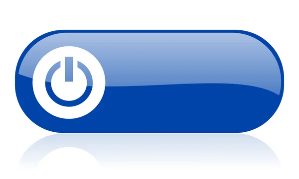 Power blue web glossy icon — Stock Photo, Image