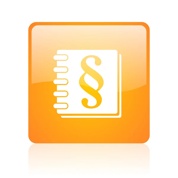 Lag orange square blank web ikon — Stockfoto