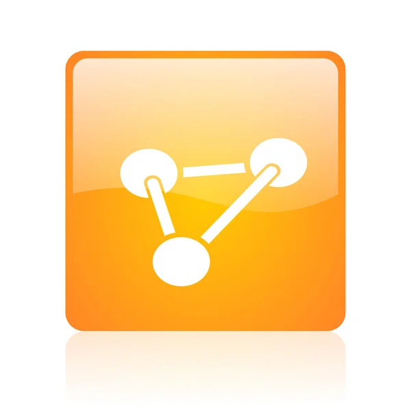 Kemi orange square blank web icon — Stockfoto