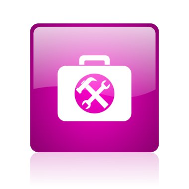toolkit violet square web glossy icon clipart