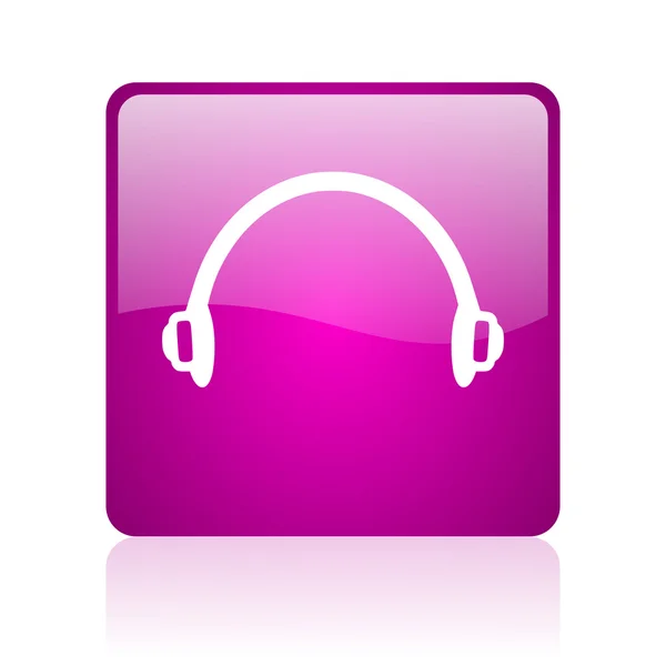 Иконка с фиолетовым квадратом паутины — стоковое фото