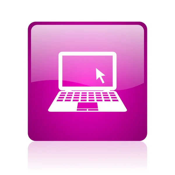 Notebook violett torget web blanka ikonen — Stockfoto