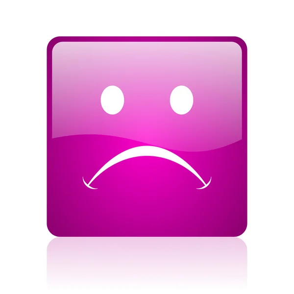 Llora violeta cuadrado web brillante icono — Foto de Stock