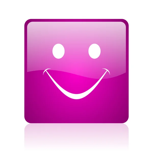 Cry violet square web glossy icon — Stock Photo, Image