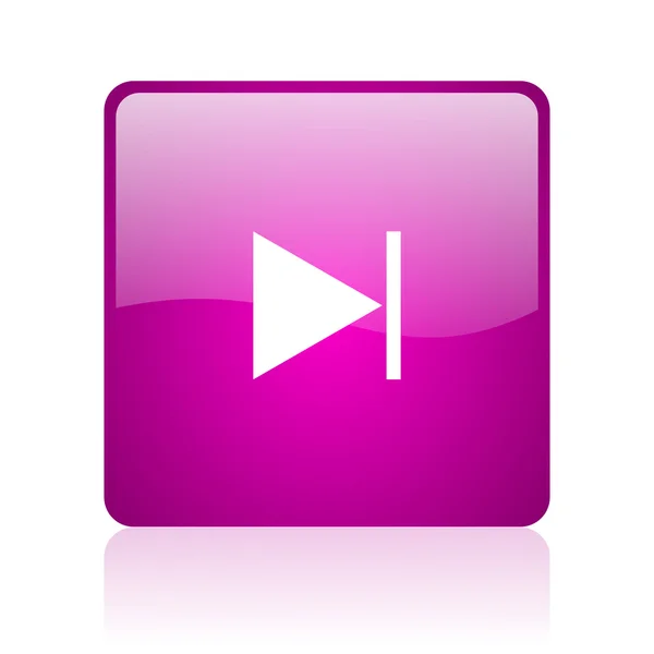 Następny web kwadrat fioletowy ikona — Zdjęcie stockowe