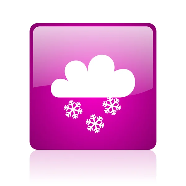 Prognoza pogody web kwadrat fioletowy ikona — Zdjęcie stockowe