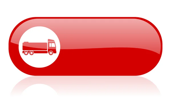 Truck red web glossy icon — Stock Photo, Image