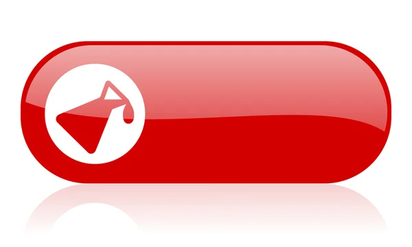 Chemia czerwony WWW błyszczący ikona — Zdjęcie stockowe