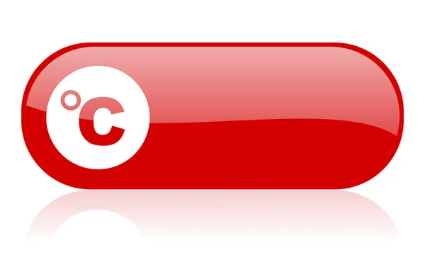 Celsius red web glossy icon — Stock Photo, Image
