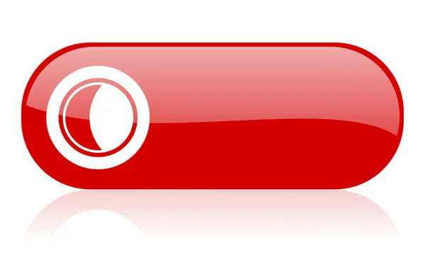 Księżyc czerwony WWW błyszczący ikona — Zdjęcie stockowe