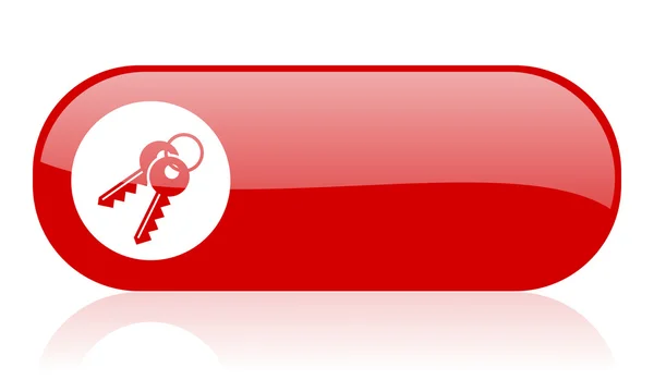 Γυαλιστερό εικονίδιο κόκκινο web κλειδιά — Φωτογραφία Αρχείου