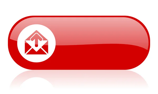Mail red web glossy icon — Stock Photo, Image