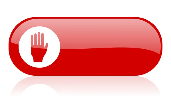 Stop red web glossy icon — Stock Photo, Image