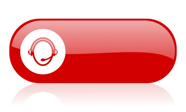 Customer service red web glossy icon — Stock Photo, Image