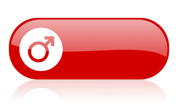 Seksi kırmızı web parlak simgesi — Stok fotoğraf