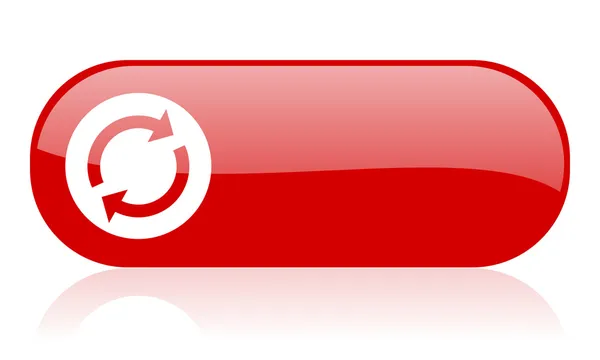 Przeładuj czerwony WWW błyszczący ikona — Zdjęcie stockowe