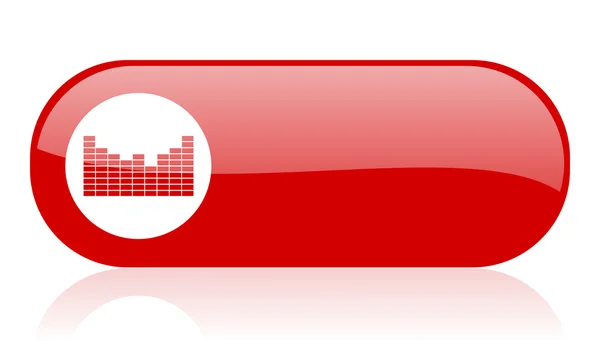 Dźwięk www czerwony ikona — Zdjęcie stockowe