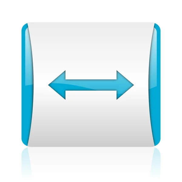 Oklar mavi ve beyaz parlak web simgesi kare — Stok fotoğraf