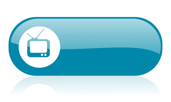 Tv blue web glossy icon — Stock Photo, Image