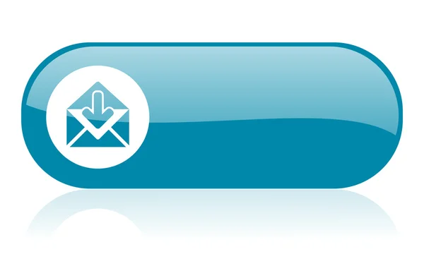 Mail blue web glossy icon mail — Stock Photo, Image
