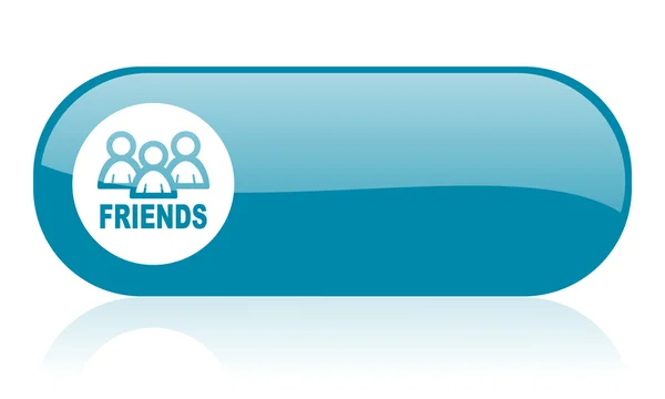 Vänner blå web blanka ikonen — Stockfoto