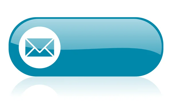 Mail blue web glossy icon — Stock Photo, Image