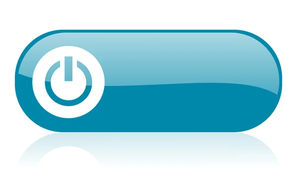 Blauwe web glanzende pictogram voor energiebeheer — Stockfoto
